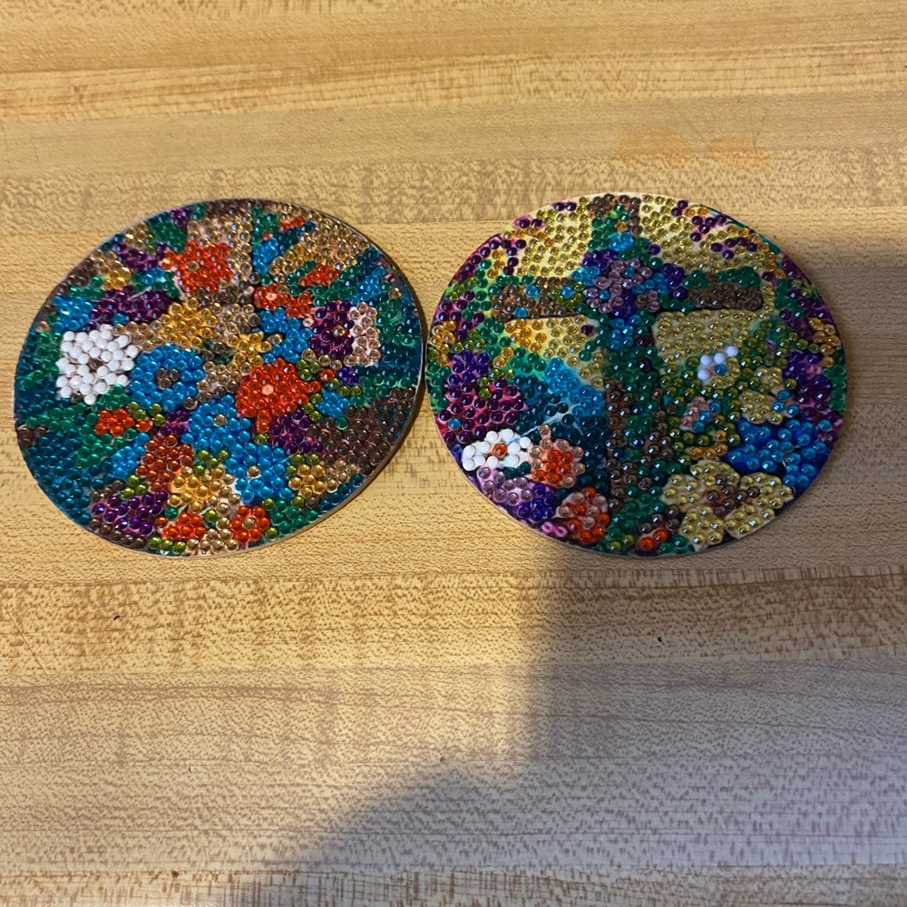 Handmade cross Beaded Coasters
